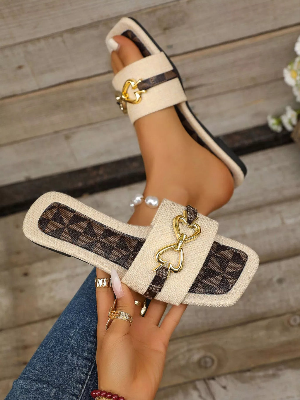 Open Toe Flats Sandals