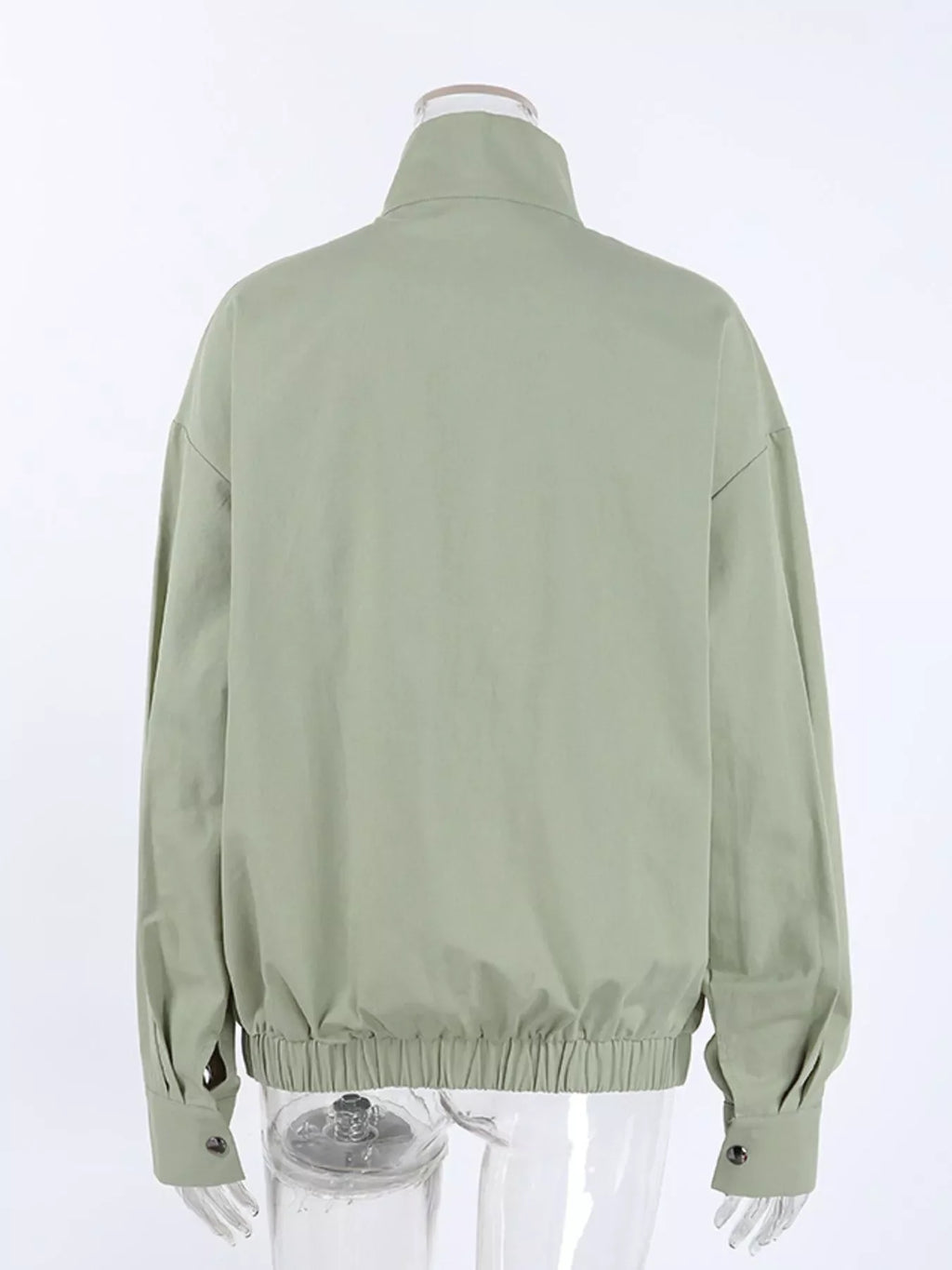 Snap Down Dropped Shoulder Jacket