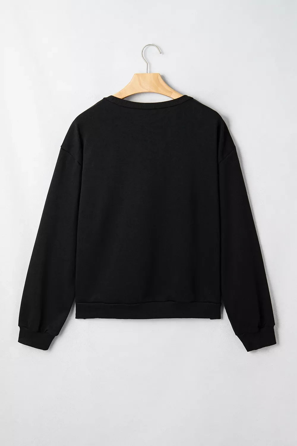 Gingham Patch Embroidered Rugby Game Day Stars Sweatshirt