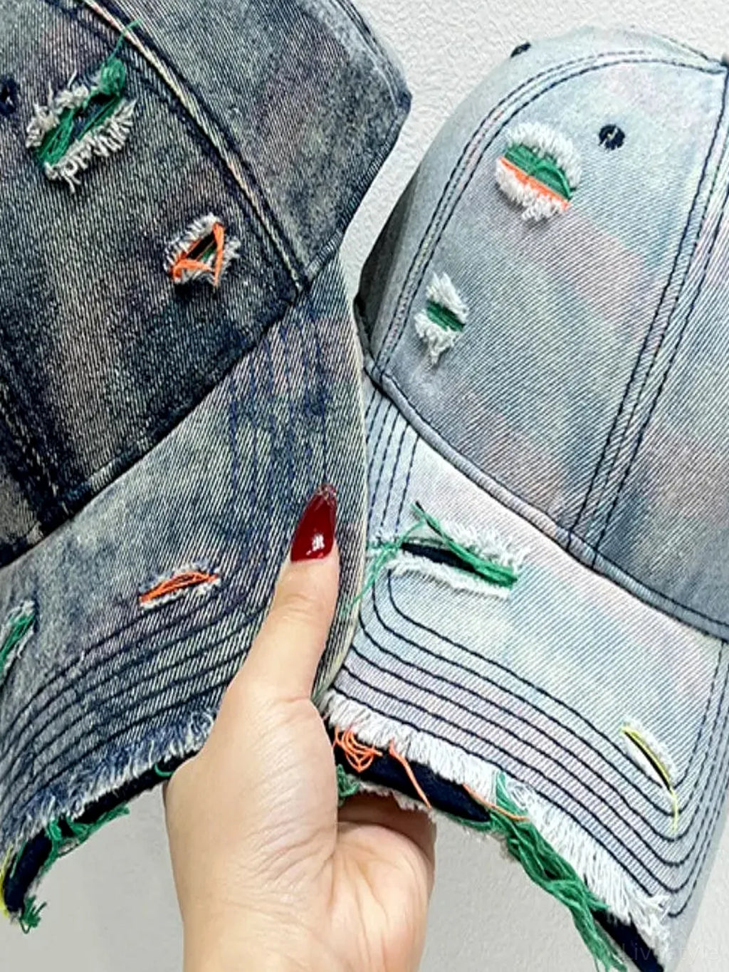 Acid Wash Distressed Cotton Dad Baseball Cap