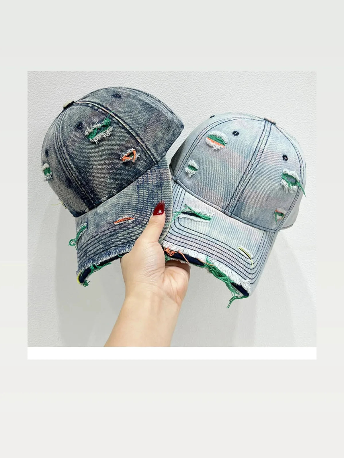 Acid Wash Distressed Cotton Dad Baseball Cap