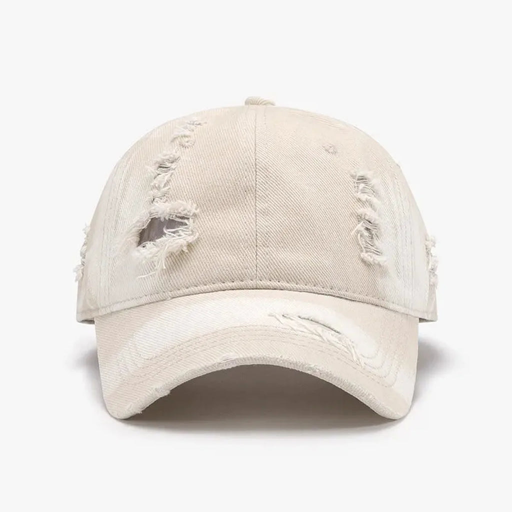 Distressed Washed Cotton Baseball Cap
