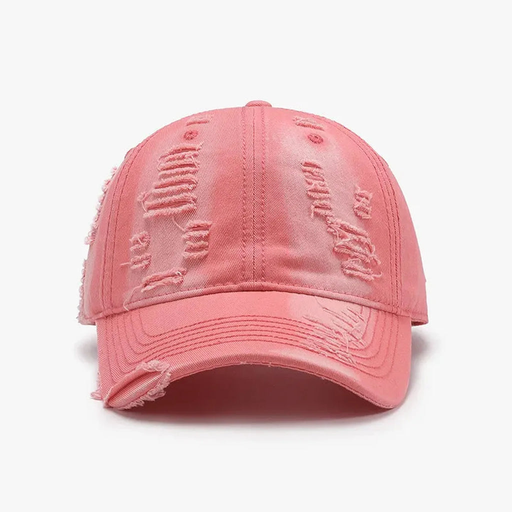Distressed Cotton Adjustable Dad Baseball Cap