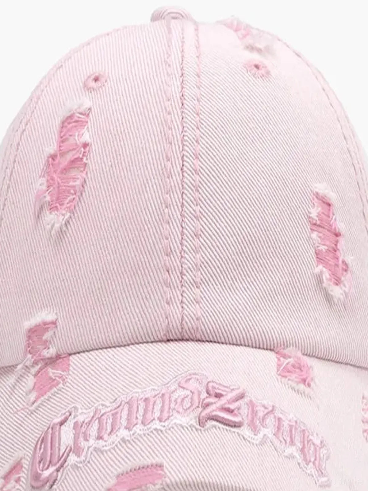 Distressed Embroidered Letter Cotton Dad Baseball Cap