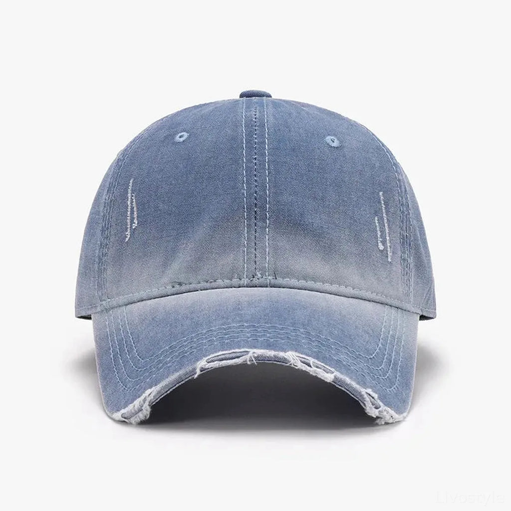 Distressed Washed Adjustable Cotton Baseball Cap