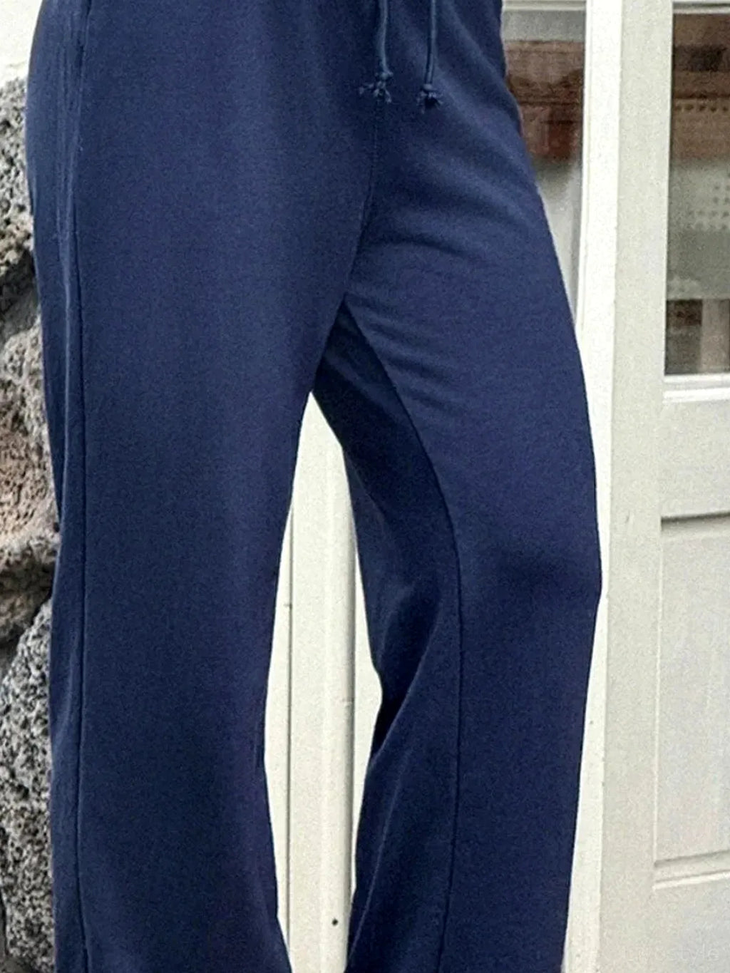 Drawstring Wide Leg Active Pants