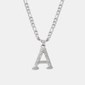 Titanium Steel Initial Letter Pendant Necklace