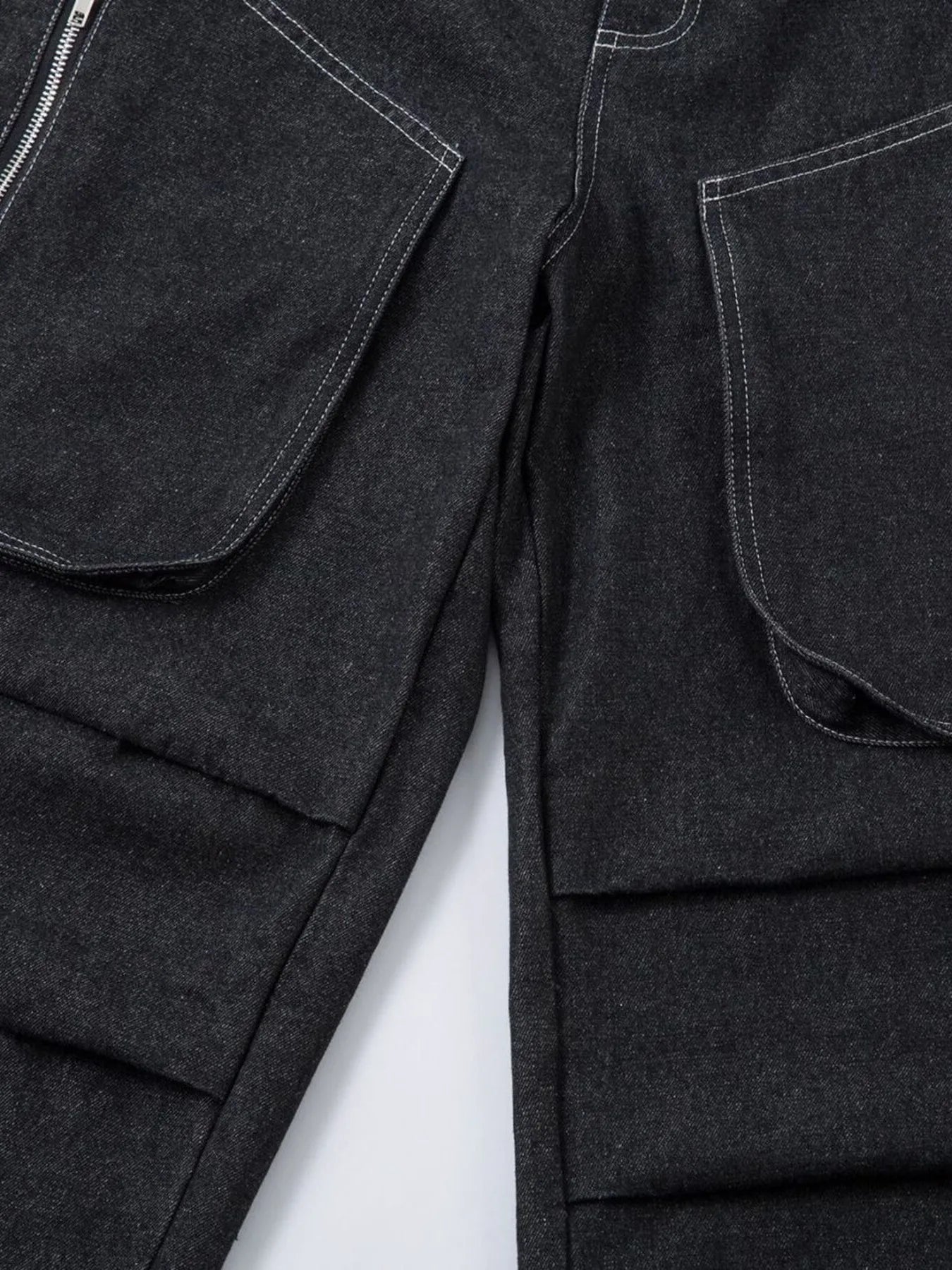 Men's Wide Leg Jeans with Contrast Panels