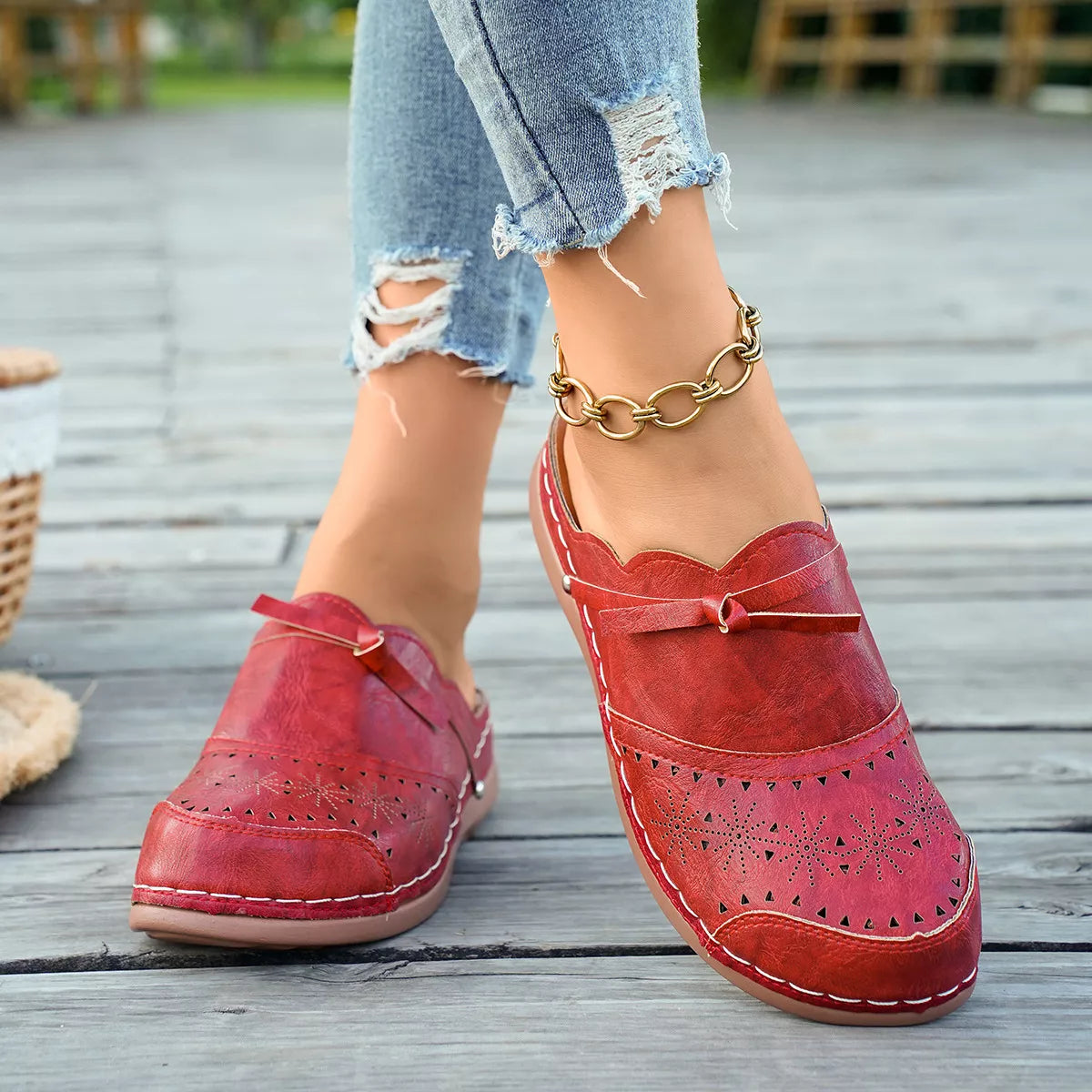 Round Toe Wedge Sandals