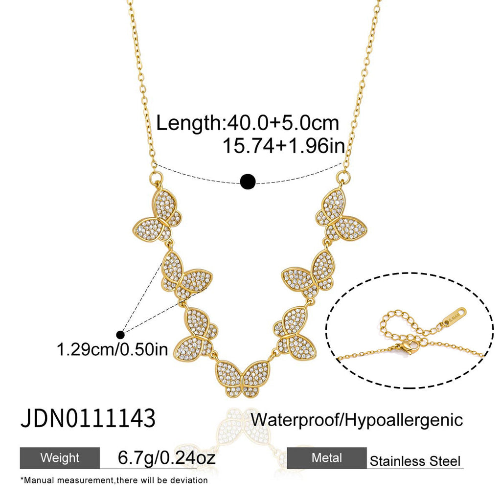 Butterfly Zircon Necklace