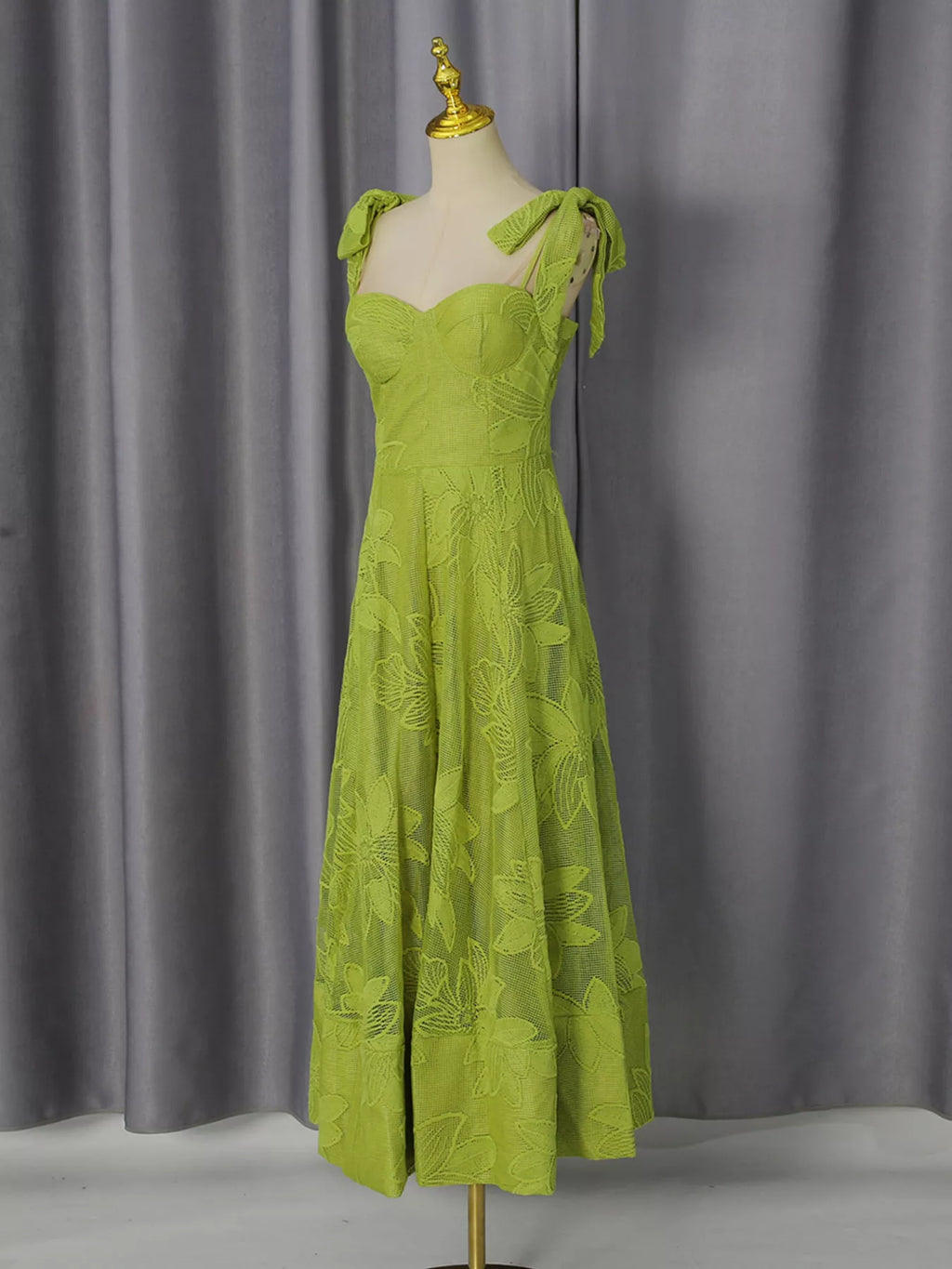 Sweetheart Neck Tie-Strap Dress