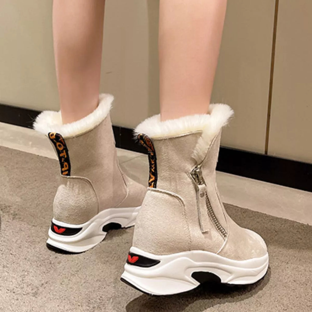 Side Zipper Platform Boots
