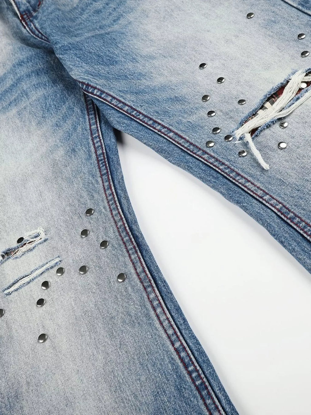 Men's Distressed Wide-Leg Jeans