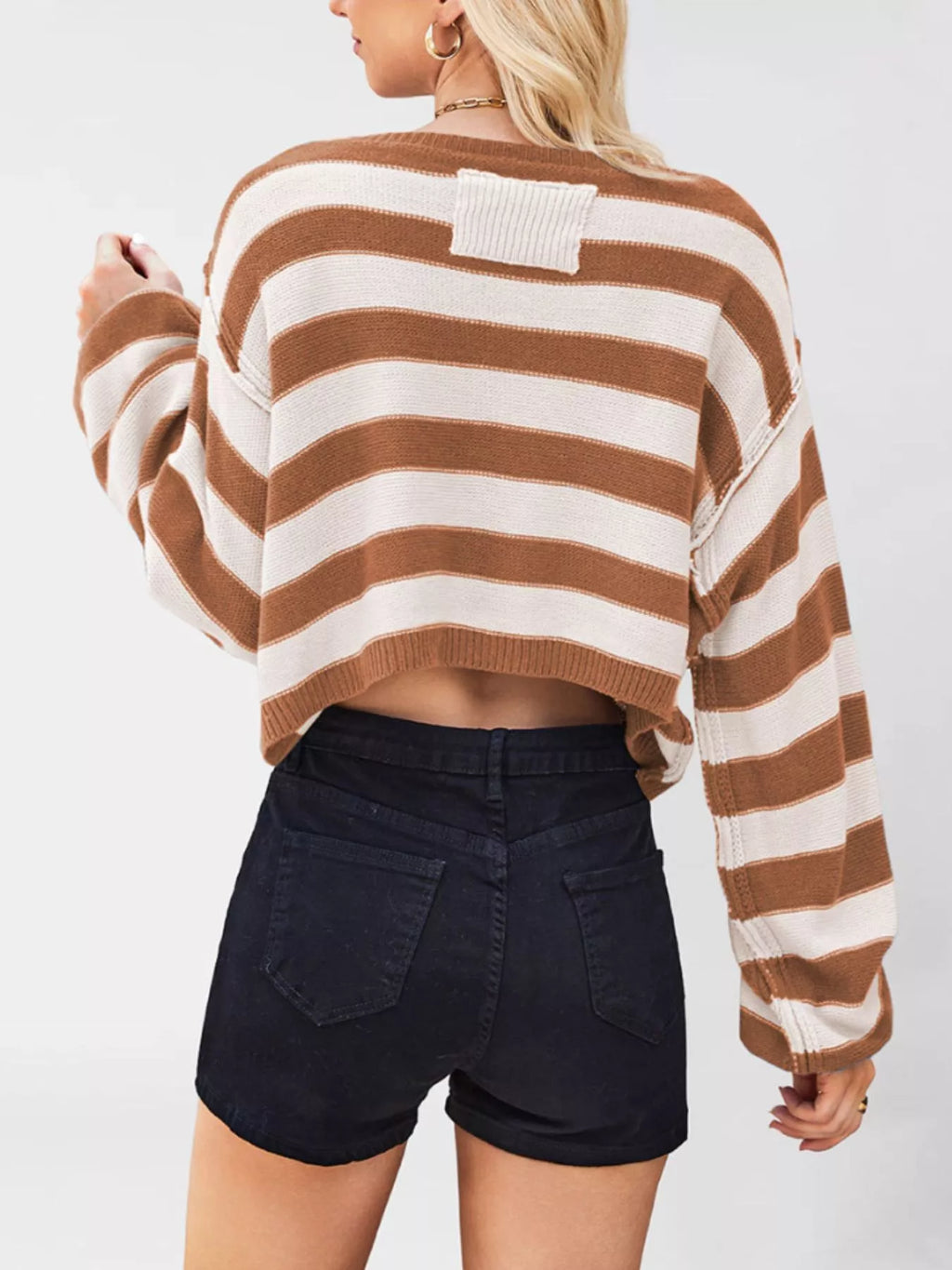 Striped Boat Neck Sweater