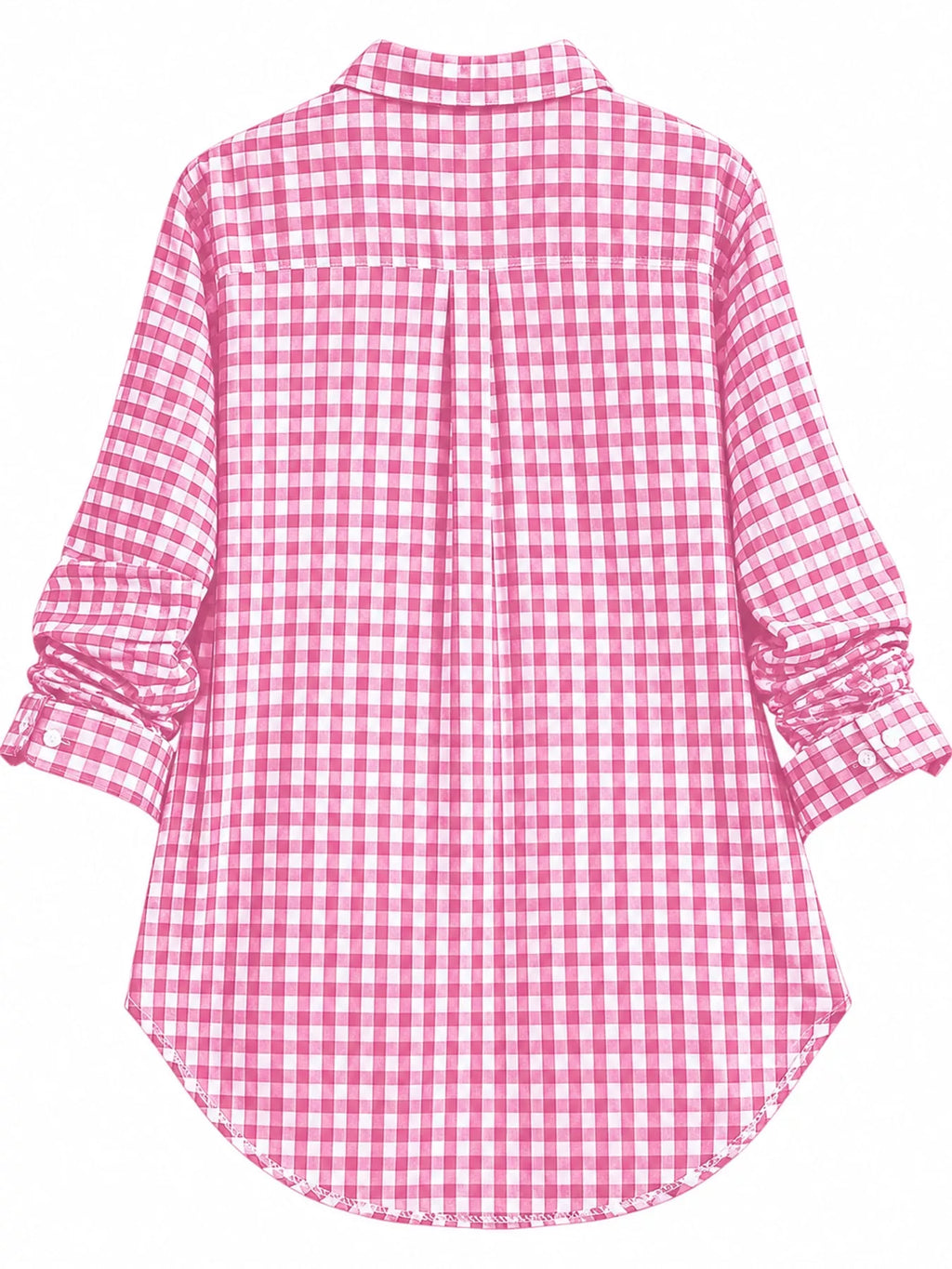 Plus Size Plaid Button-Down Long Sleeve Shirt