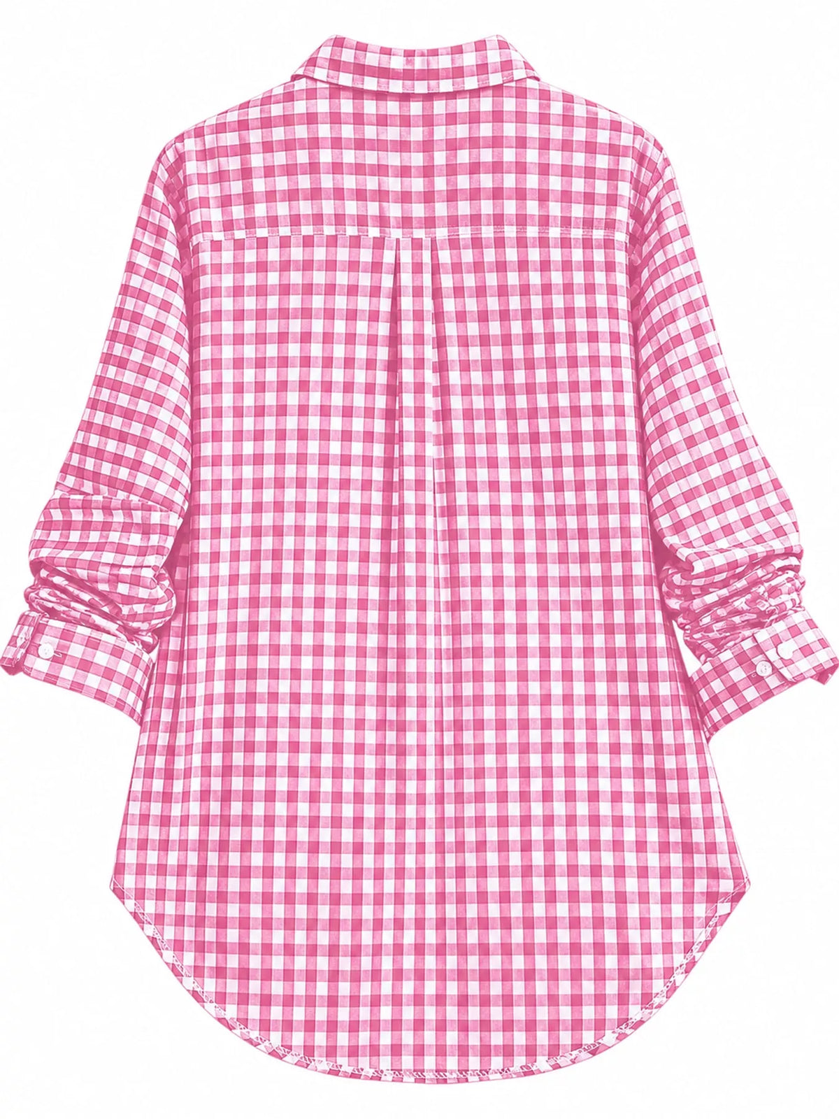 Plus Size Plaid Button-Down Long Sleeve Shirt