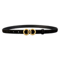 Golden Double Circle Buckle Belt
