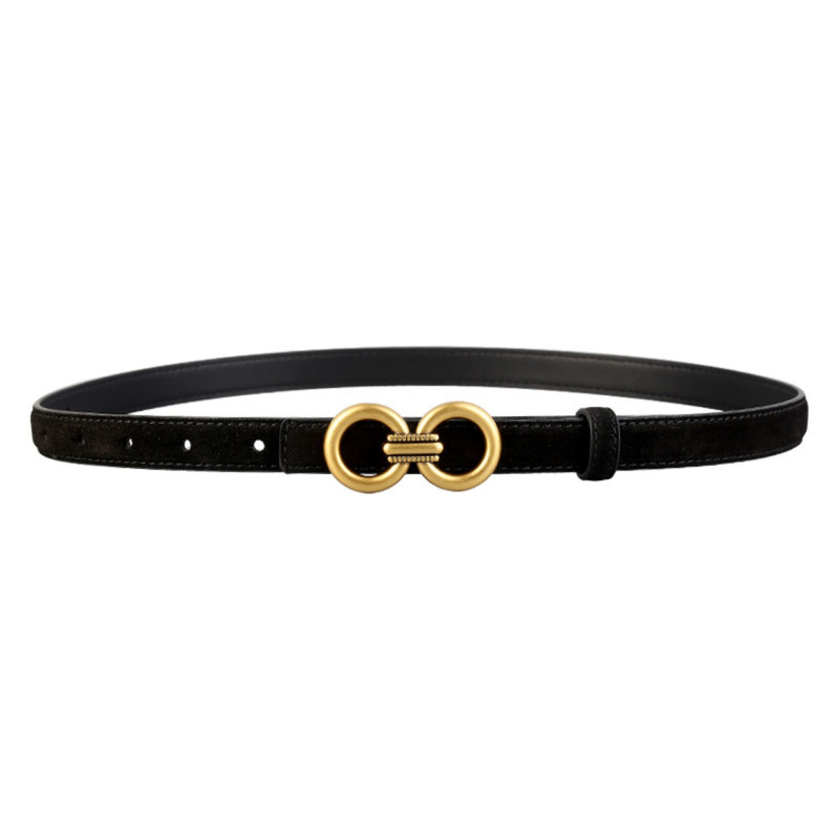 Golden Double Circle Buckle Belt