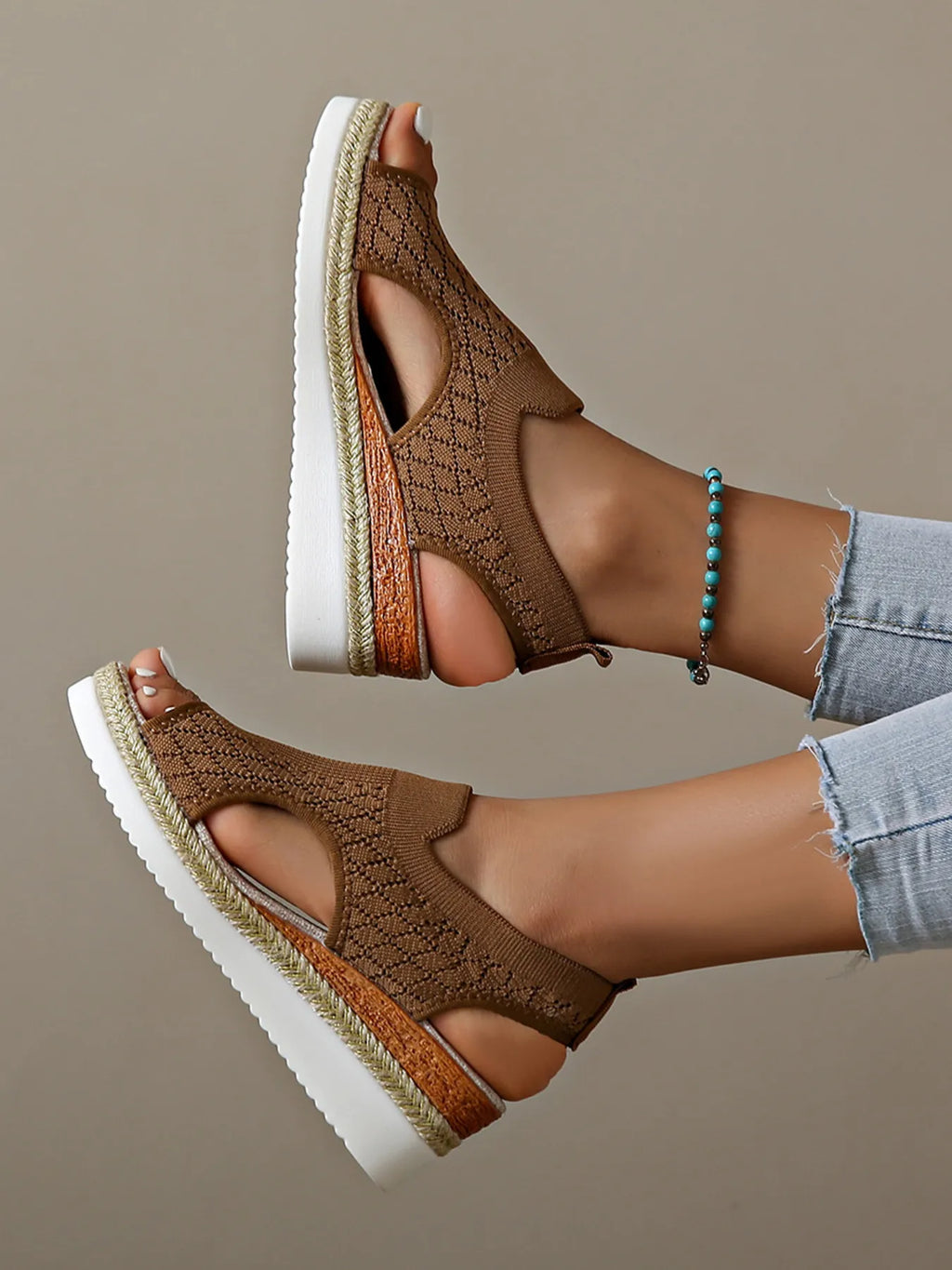 Open Toe Platform Wedge Sandals