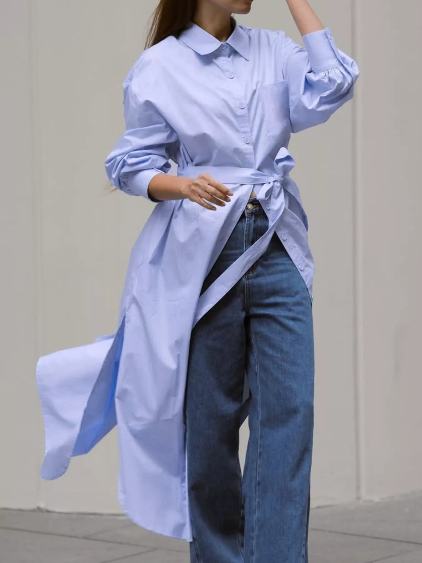 Longline Button-Down Shirt