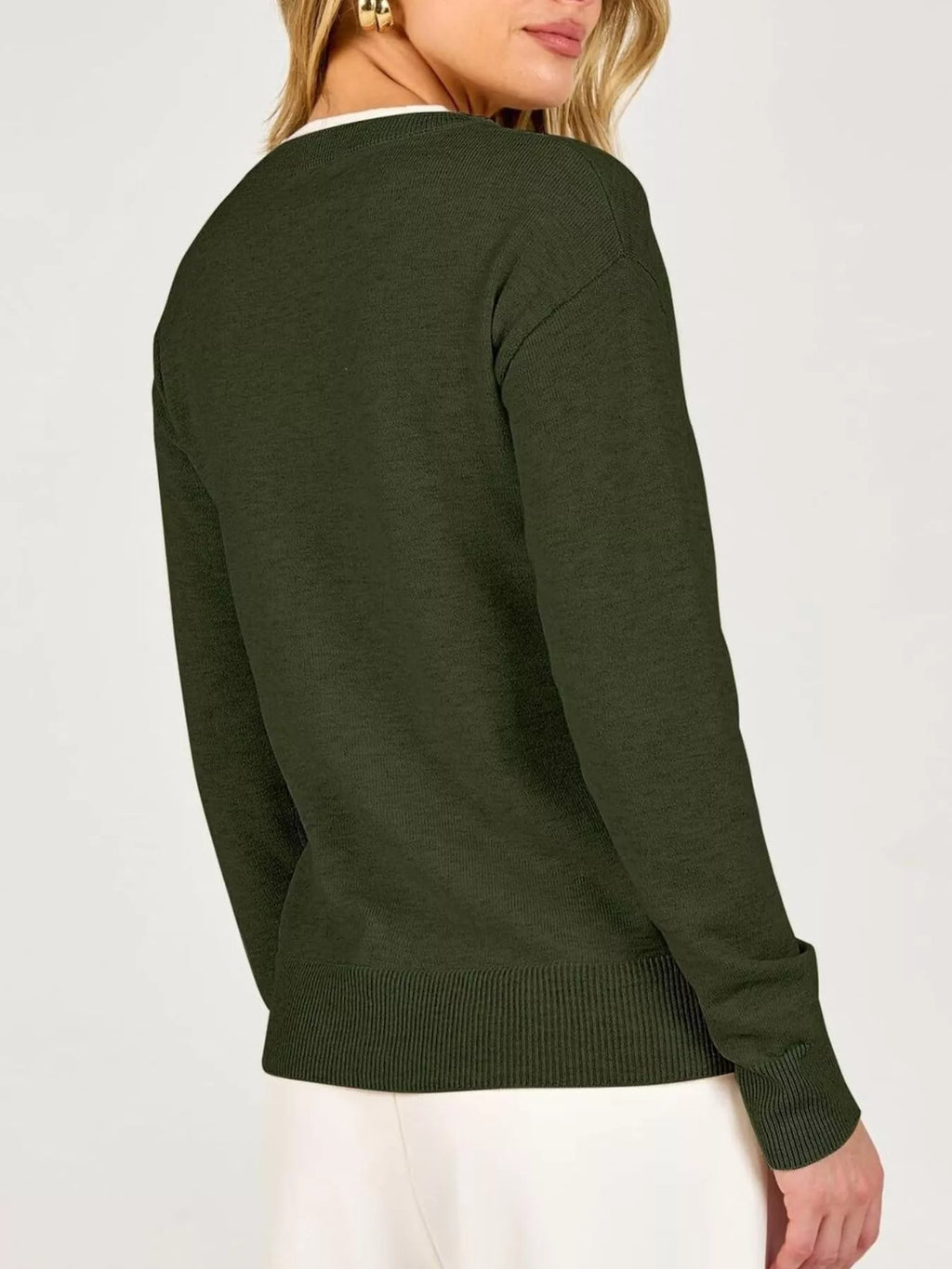 Long Sleeve Dropped Shoulder Sweater