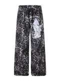 Men's Leopard Print Wide-Leg Pants