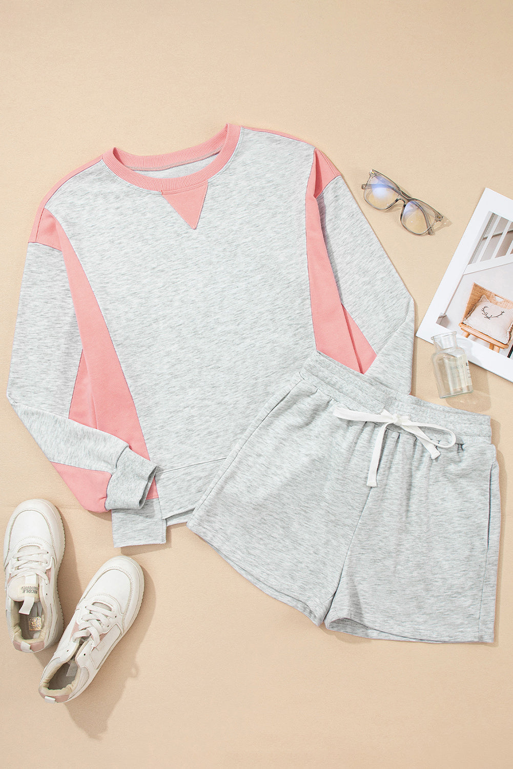 Colorblock Top and Shorts Set