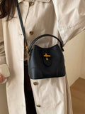 Bucket Style Leather Crossbody Bag