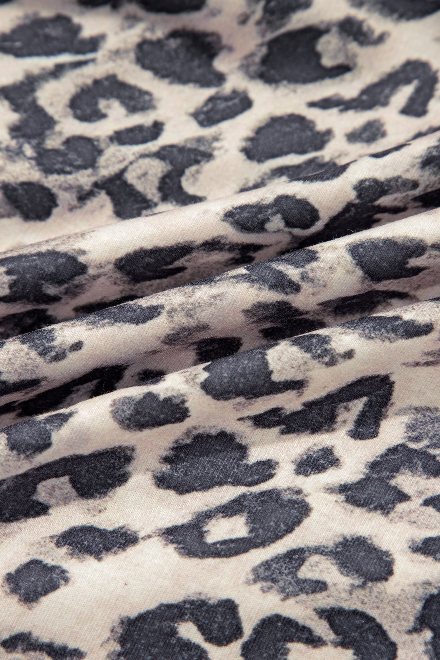 Multicolour Leopard Zip-Up Hooded Drawstring Pant Set