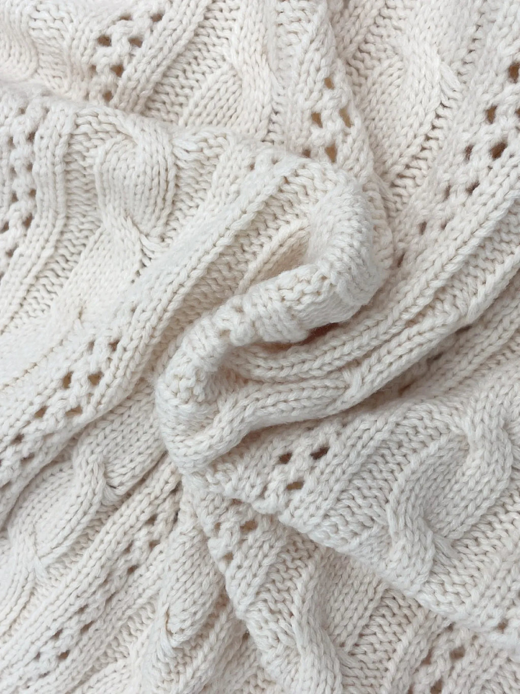 Cable Knit Belted Cardigan with Button Front