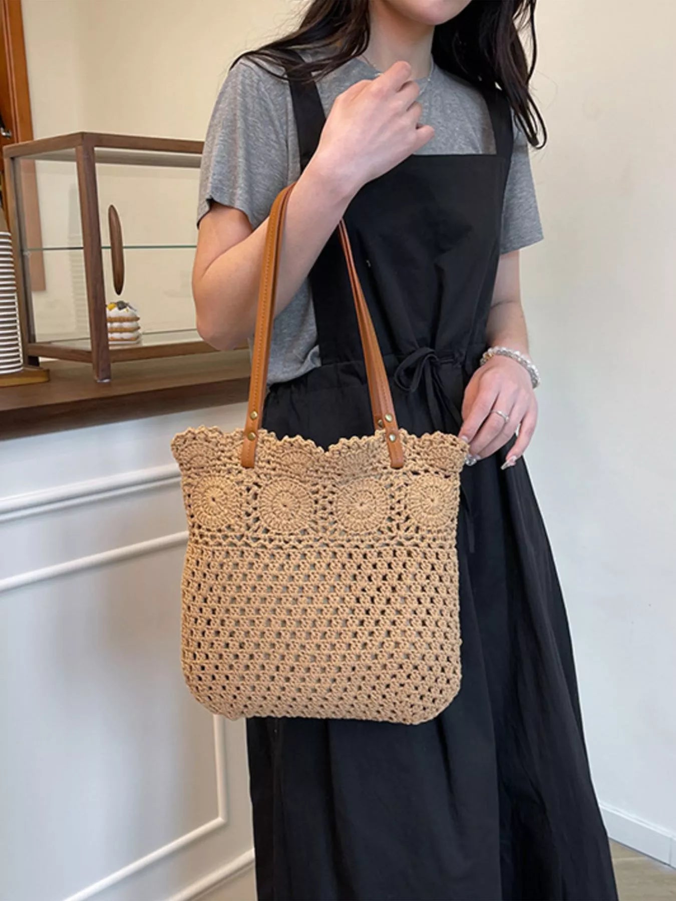 Crochet Knit Shoulder Bag