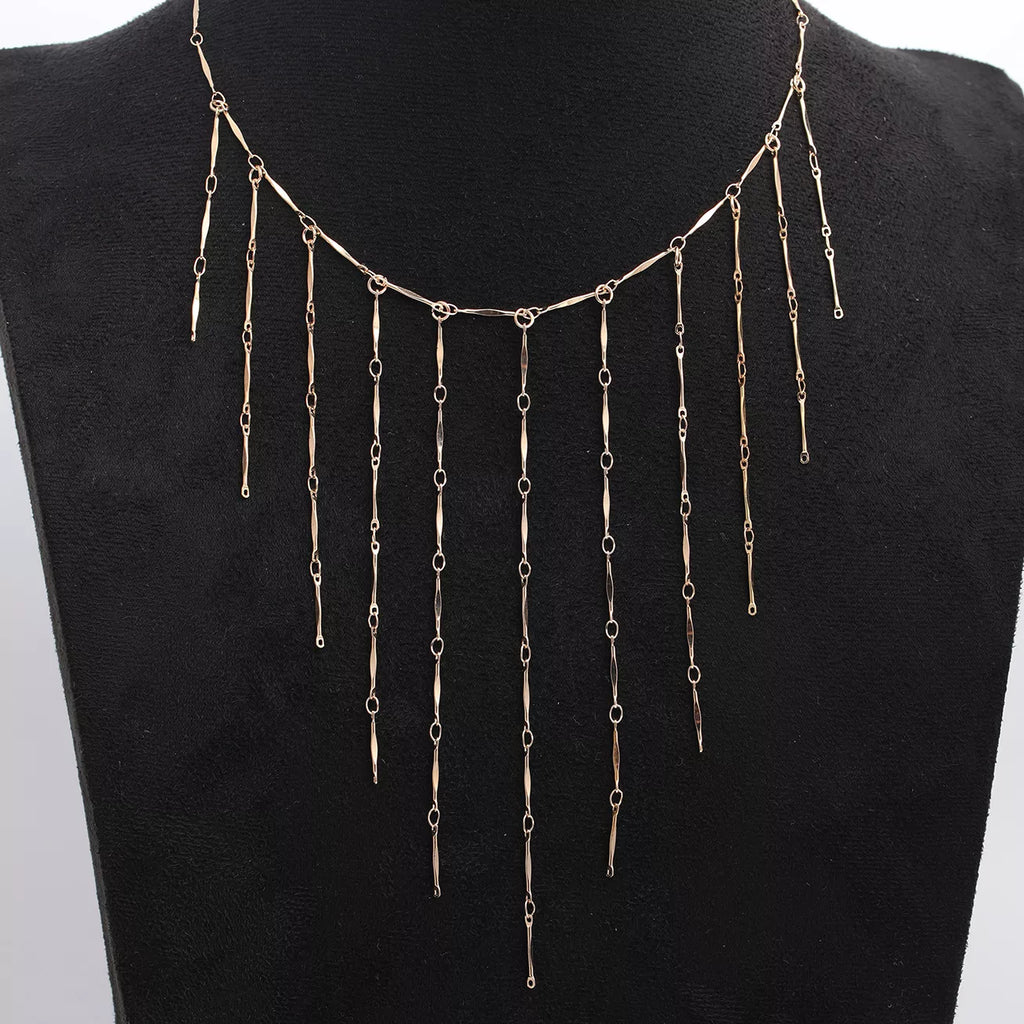 18K Gold-Plated Tassel Waterfall Necklace