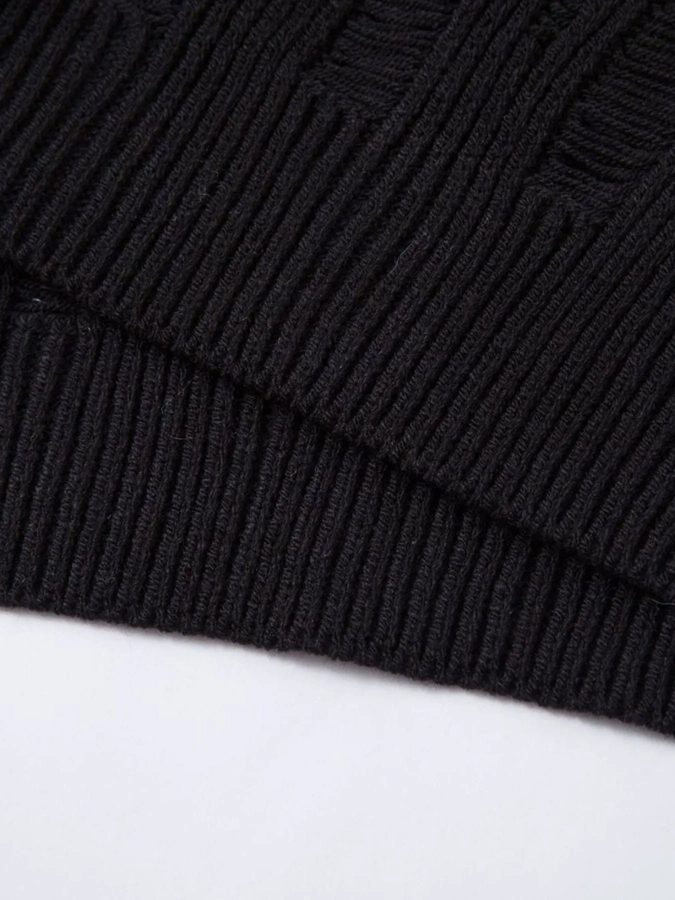 Men's Zip Up Openwork Cardigan
