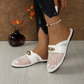 Mesh Round Toe Flats Sandals