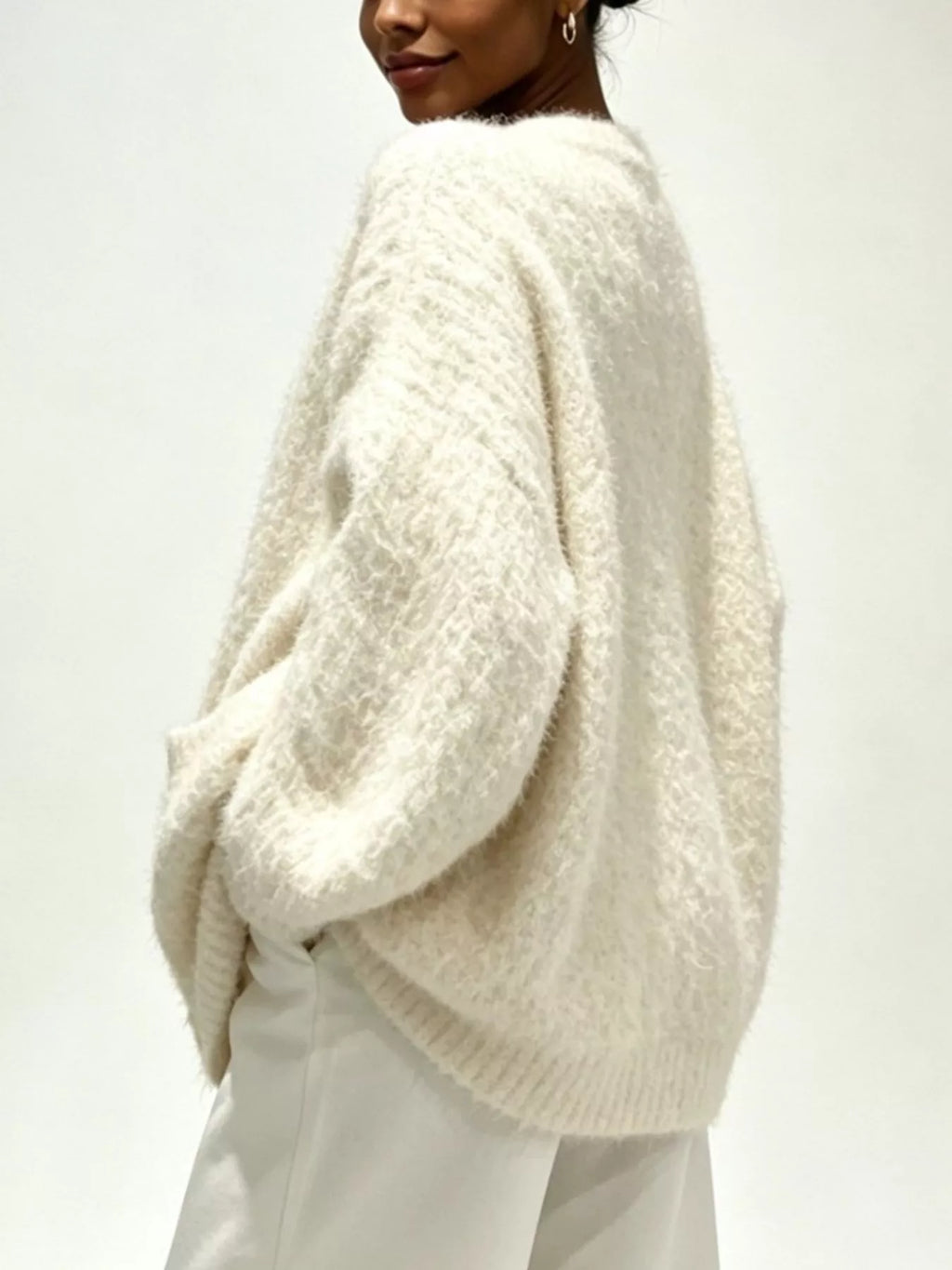 Full Size V-Neck Button-Down Cardigan Plus Size