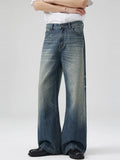 Men's Full Size Wide Leg High Waisted Jeans Plus Size