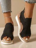 Open Toe Platform Wedge Sandals