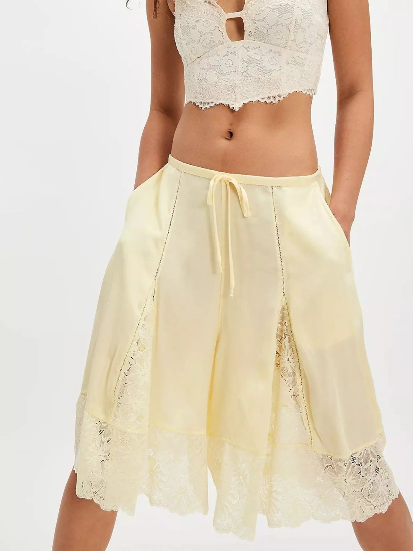 Lace Trimmed Shorts