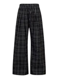 Men's Plaid Wide-Leg Pants