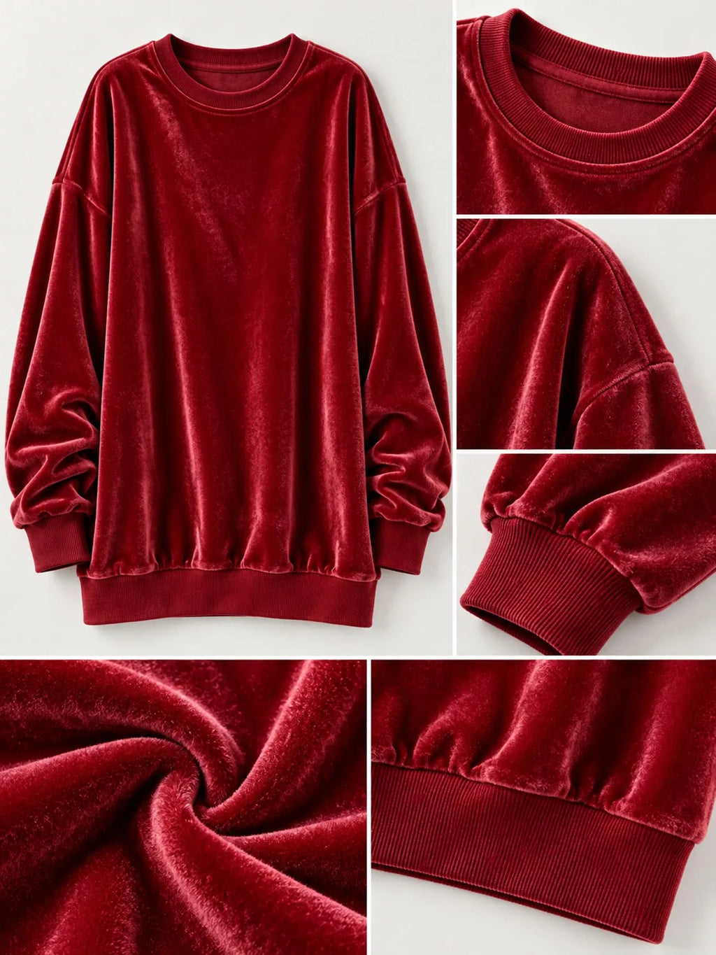 Full Size Crew Neck Drop Shoulder Sweatshirt Plus Size