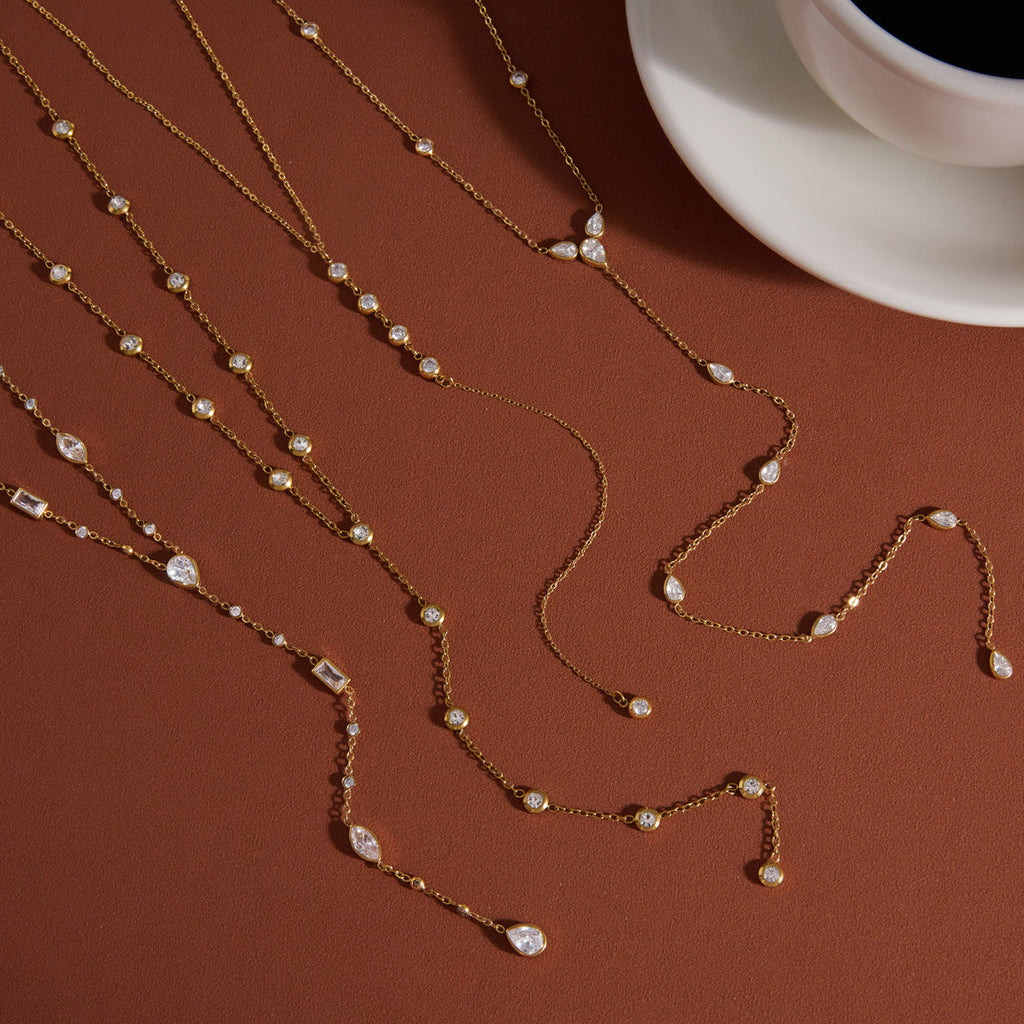Long Drop Pendant Necklace Collection