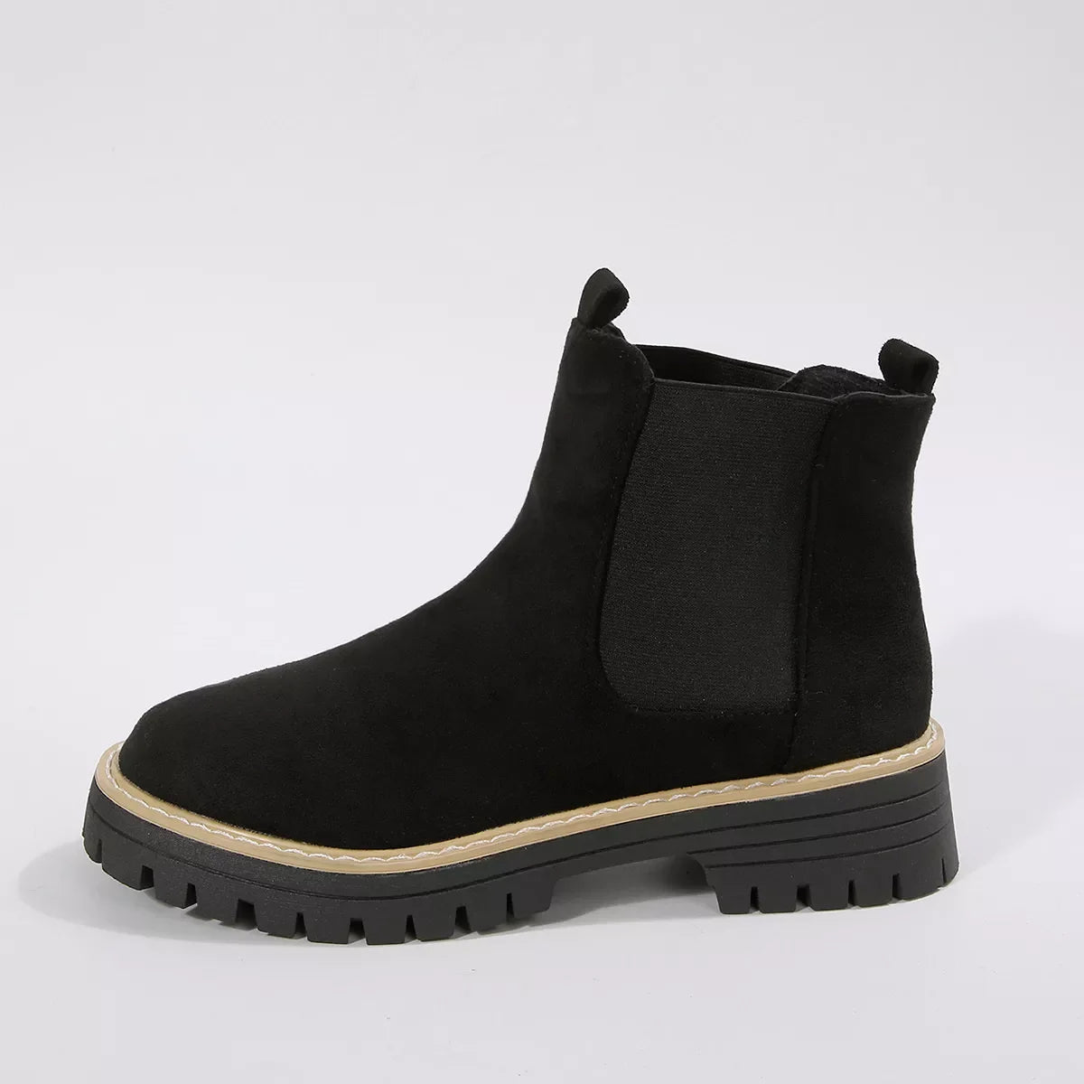 Round Toe Block Heels Boots