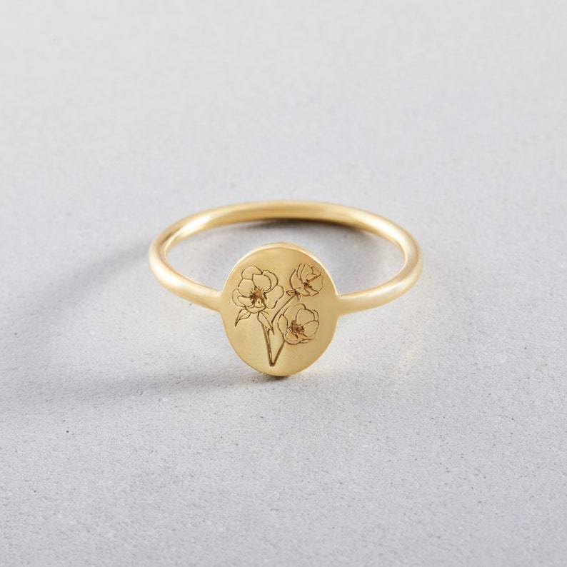 December Flower Girl Sophisticated Ring