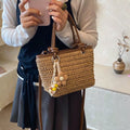 Woven Straw Shoulder Bag