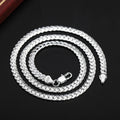 Fashion Silver Plated Gold Plated Exquisite 5MM Full Side Necklace