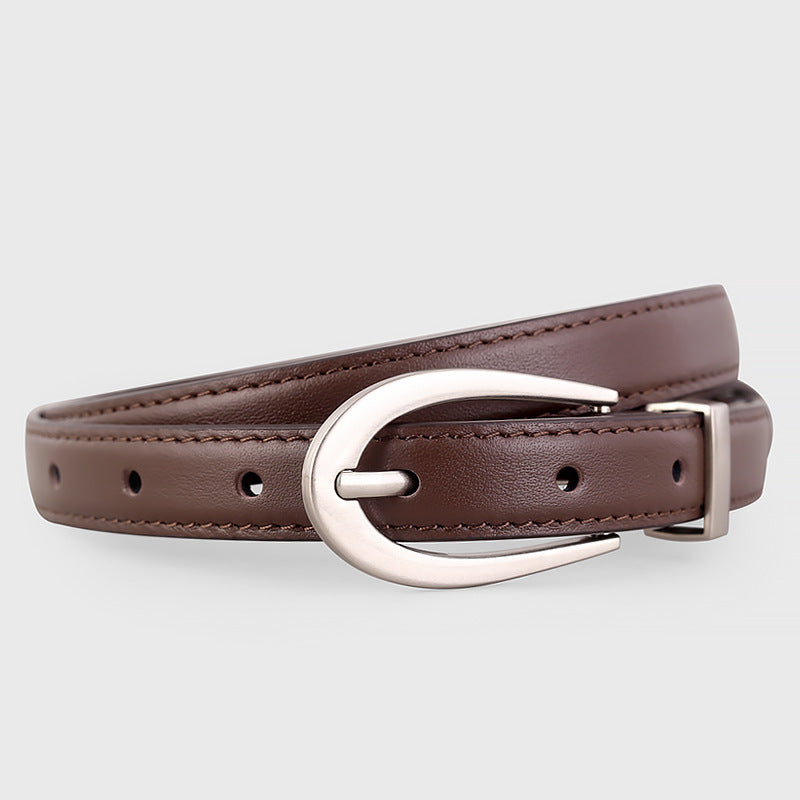 Leather Skinny Belt