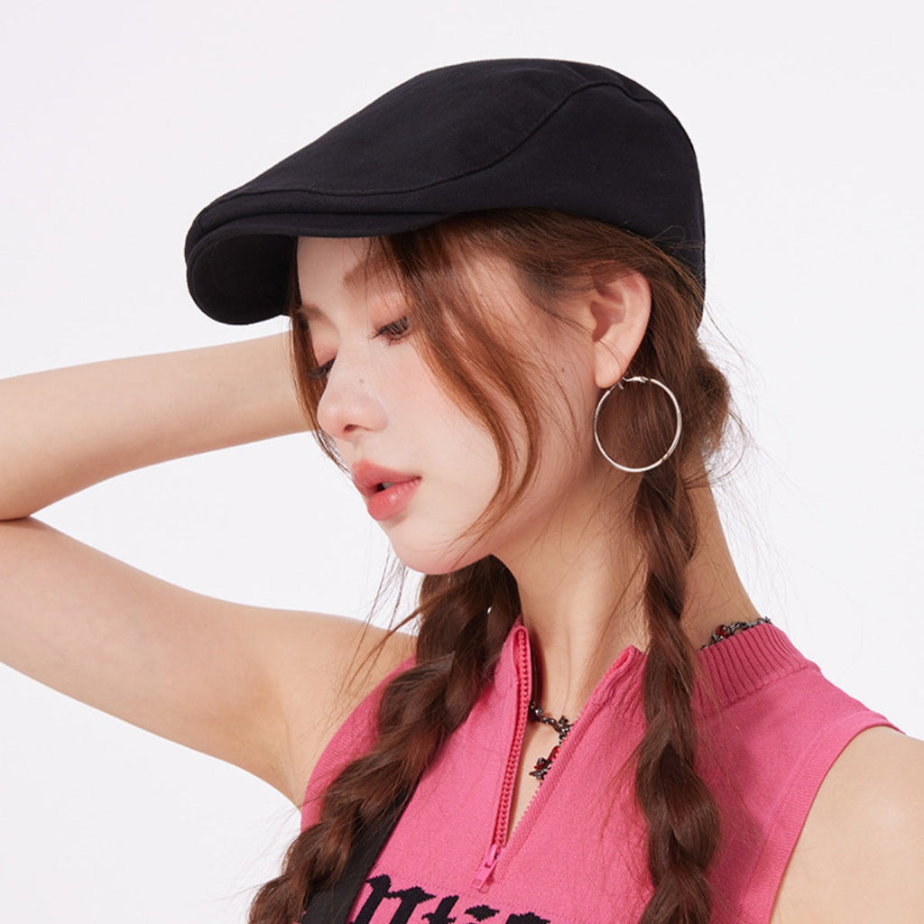 Classic Solid Color Newsboy Cap