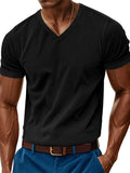 Men's Full Size V-Neck Slim Fit T-Shirt Plus Size