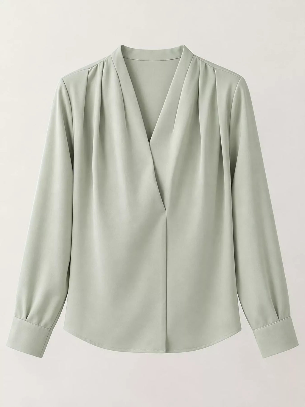 Long Sleeve Satin Blouse