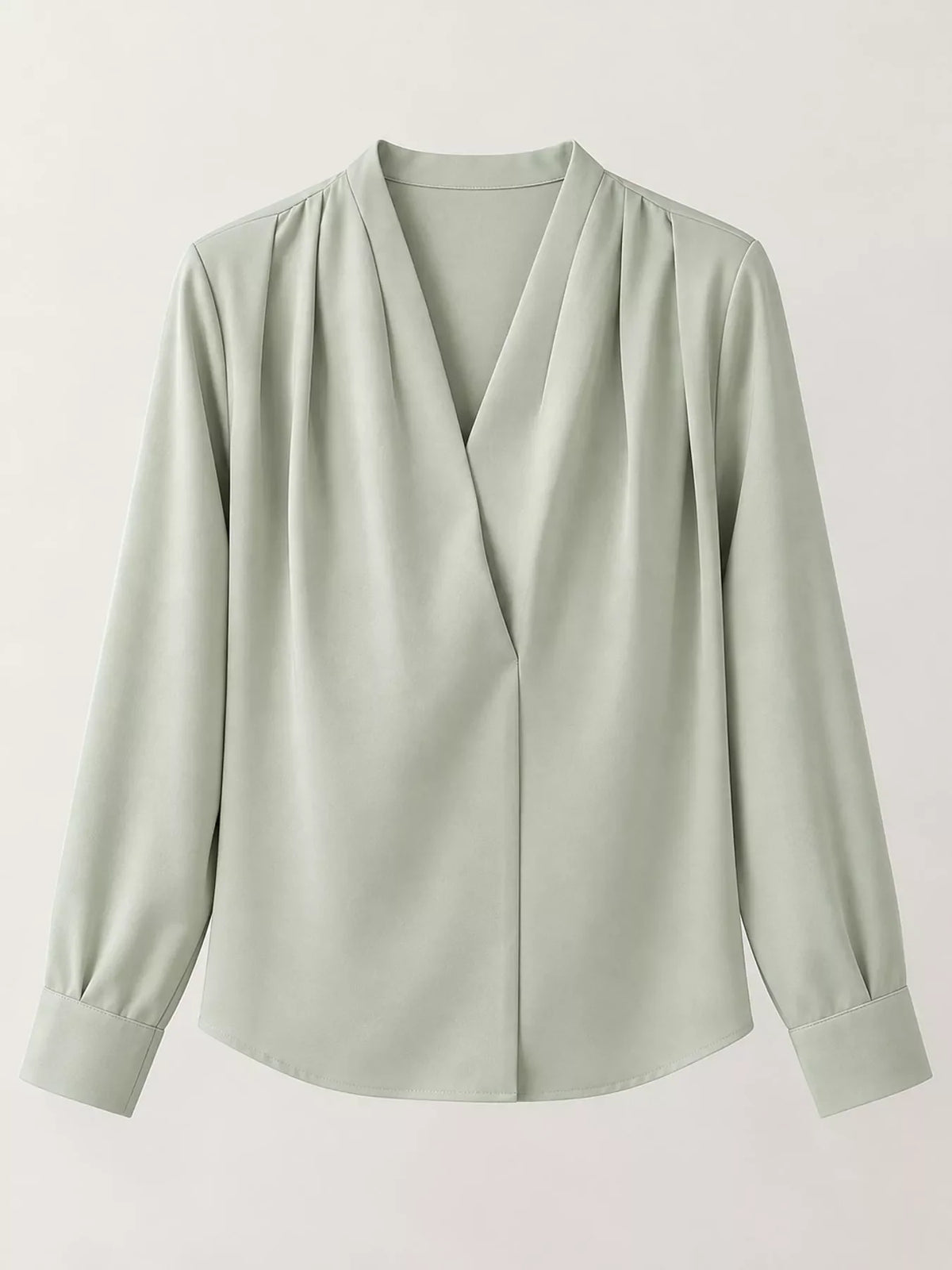 Long Sleeve Satin Blouse